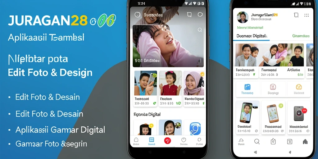 Antarmuka intuitif JURAGAN28 untuk pengeditan gambar digital.