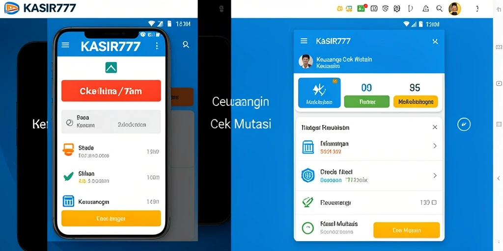Antarmuka KASIR777 yang sederhana dan informatif untuk Cek Mutasi.