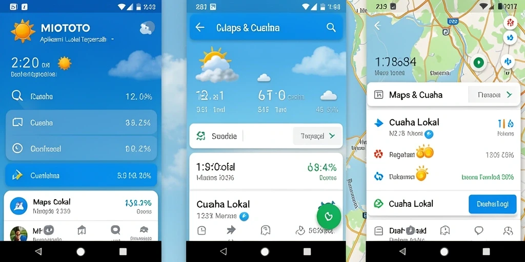 Antarmuka aplikasi Cuaca Lokal MIOTOTO yang informatif dan user-friendly.