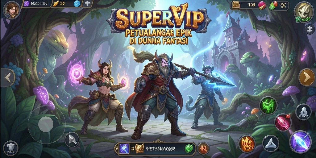 Tampilan antarmuka SUPERVIP yang menarik dan intuitif.