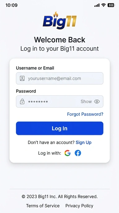 Masuk Akun big11 untuk Pengguna Android